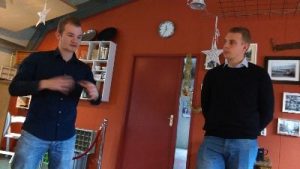 Wouter & Jeroen houden een presentatie over de circulaire economie Wouter Duyndam, Jeroen Adams, circulaire economie