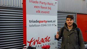 de stage van Baris bij Triade Party Rent zit erop Baris Sahan, Triade Party Rent, Herenweg 64, Stagiaire